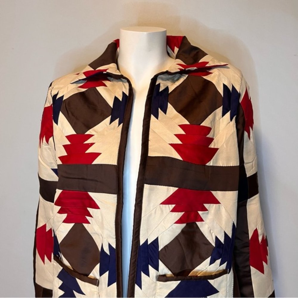 Handmade Lightweight Patchwork Spring Jacket in Multi Colors - One Size - Picture 5 of 8